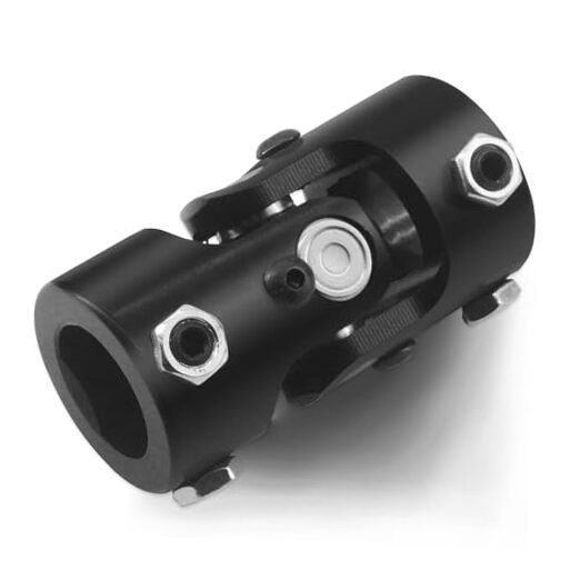 1" DD x 1" DD Black Steering Universal Joint Single U Joint Shaft, Total
