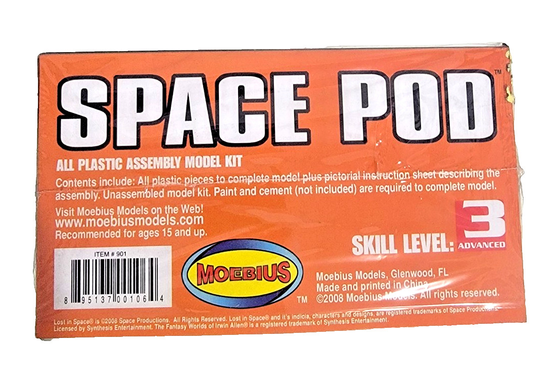 Lost in Space: Space Pod Plastic Model Kit - 2008 Moebius Models #901 1:24 Scale