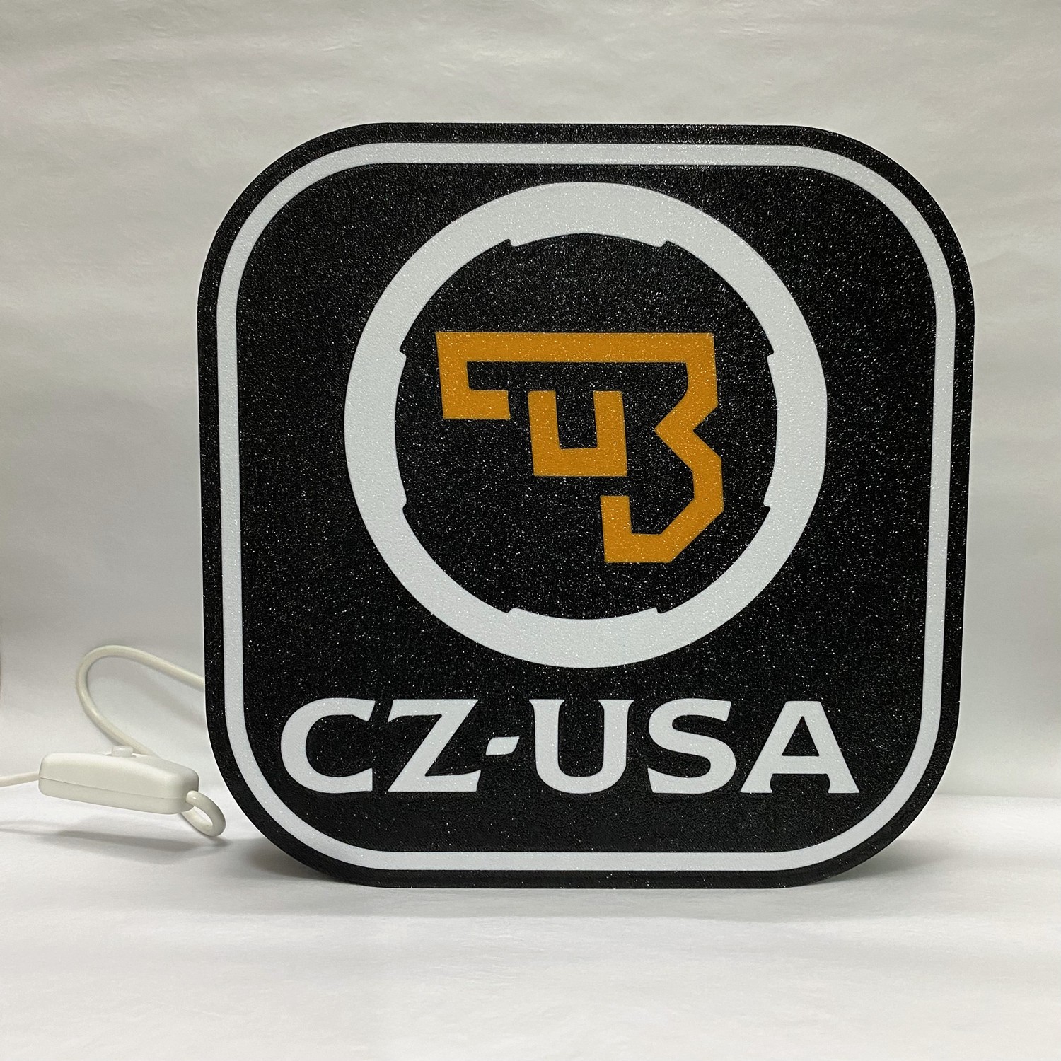CZ-USA Firearms Theme Logo Light Box 3D Printed USB LED Lamp Neon Sign 7inch