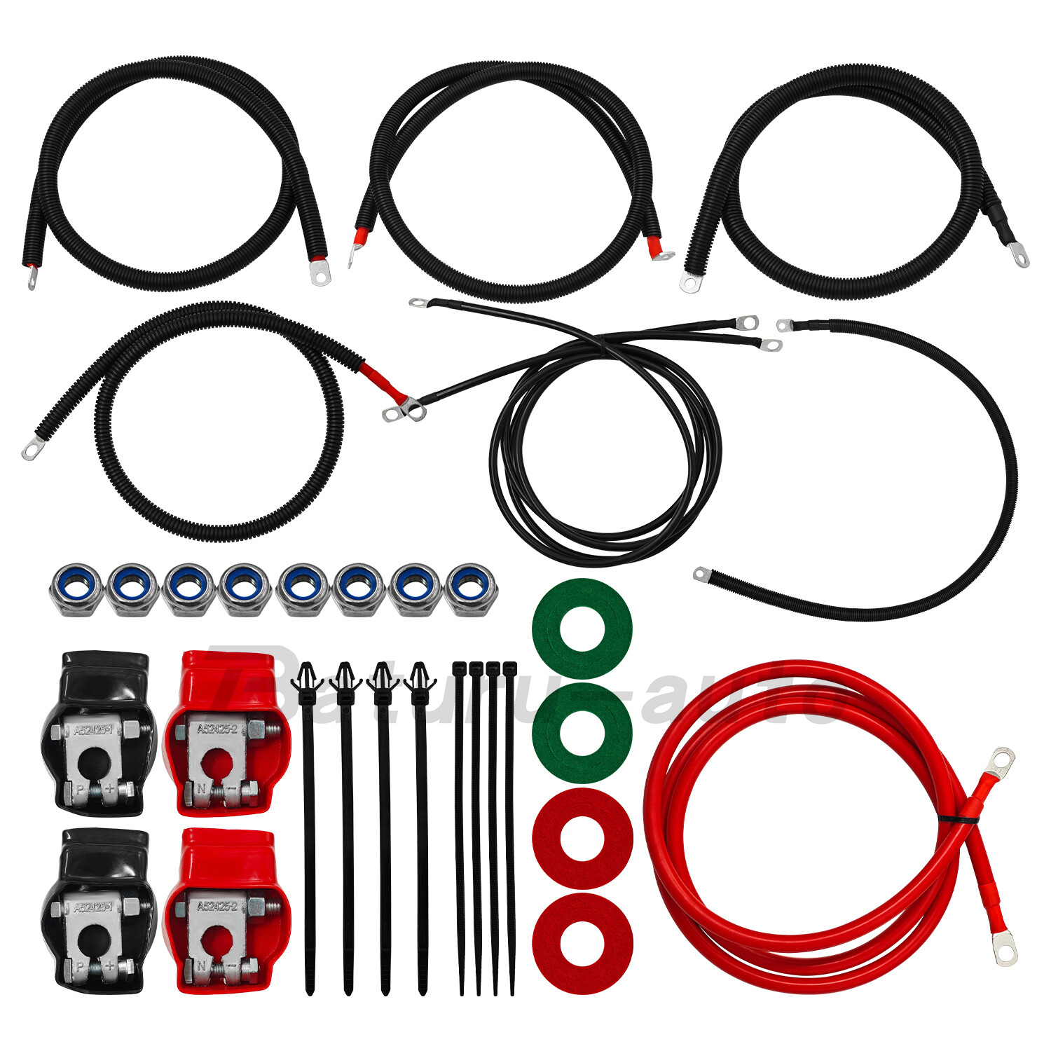 For 1999-2003 Ford 7.3L Powerstroke Diesel Battery Cable Kit Positive & Negative