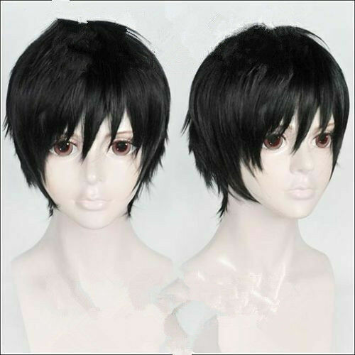 For Cosplay Yuri!!! On Ice Nishigoori Takeshi Short Black Costume Wig+Track No.