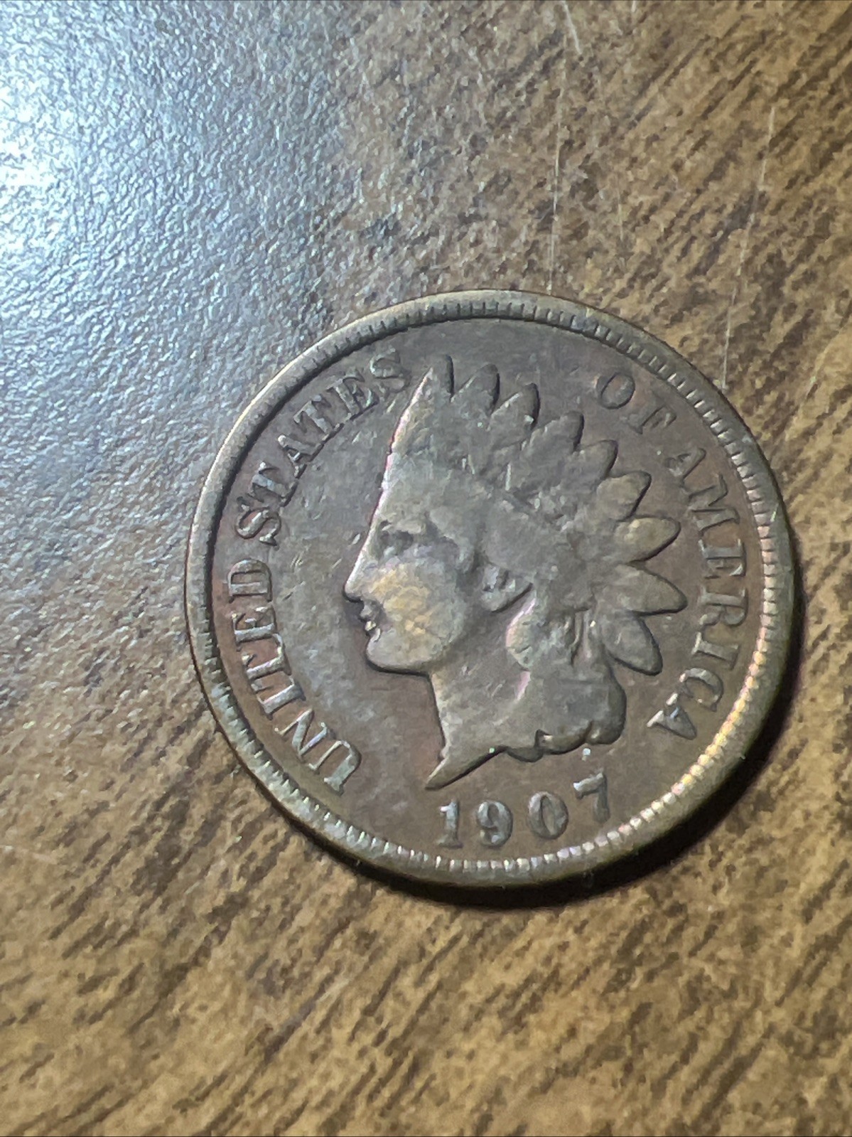 1907 1C Indian Penny Cent  BN Actual Coin Solid Pricing