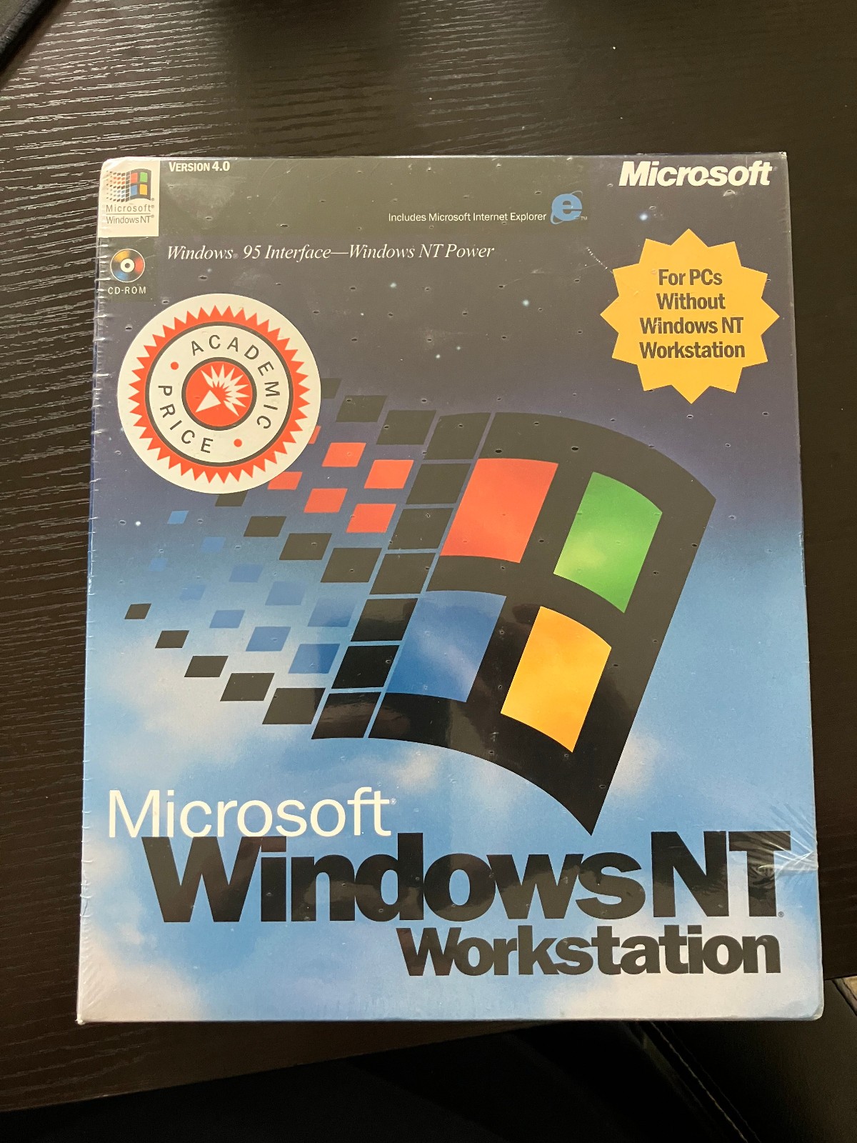 Microsoft Windows NT Workstation 4.0 CD Full Version Retail Box Factory SEALED