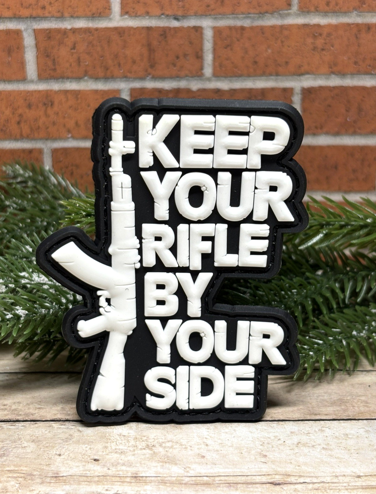 Tactical PVC Patch- Morale Patch -  Gun Assault Rifle AK47 Military Patch