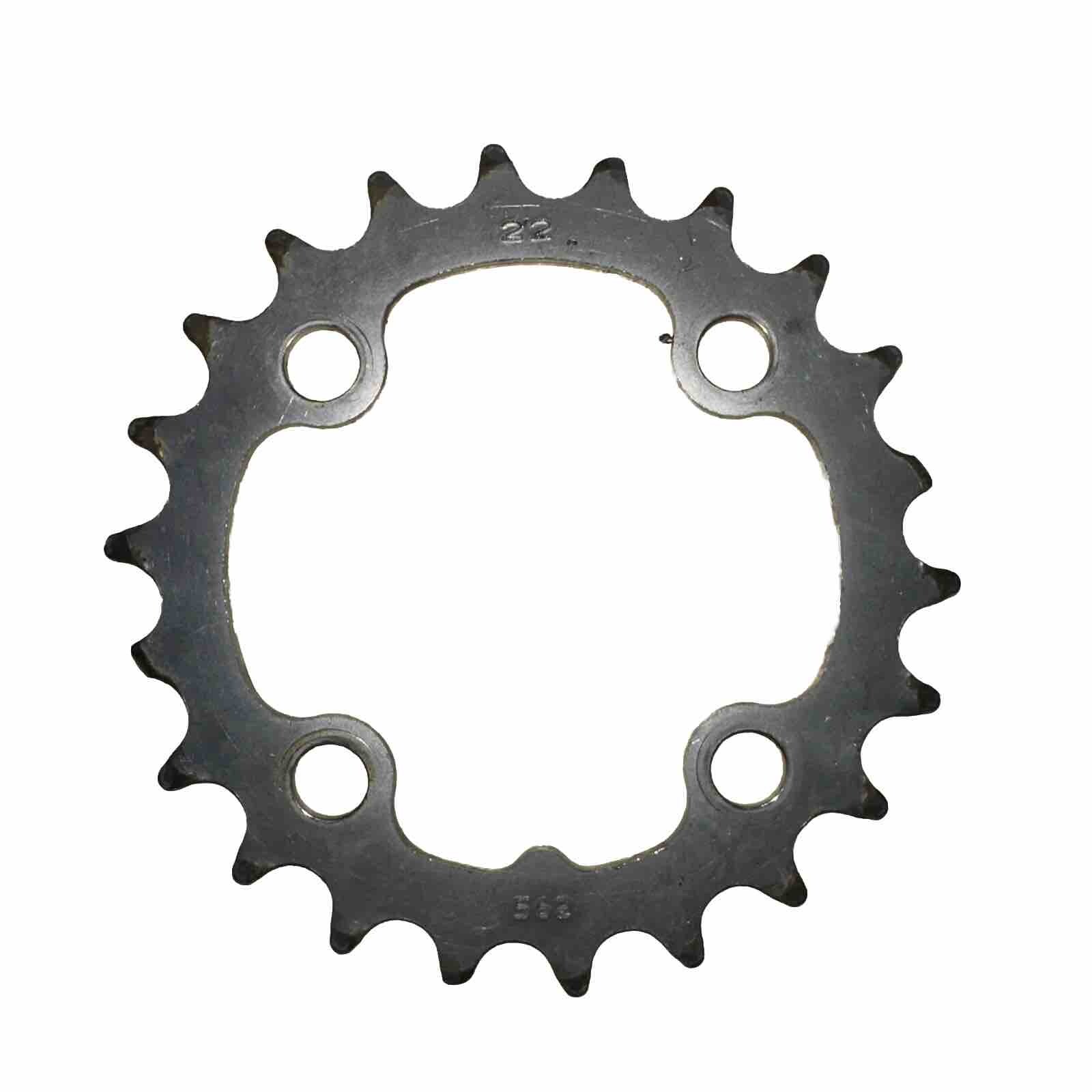 22T TOOTH CHAINRING 4 Arm Bolt Pattern Symmetrical 64 mm BCD Silver Steel
