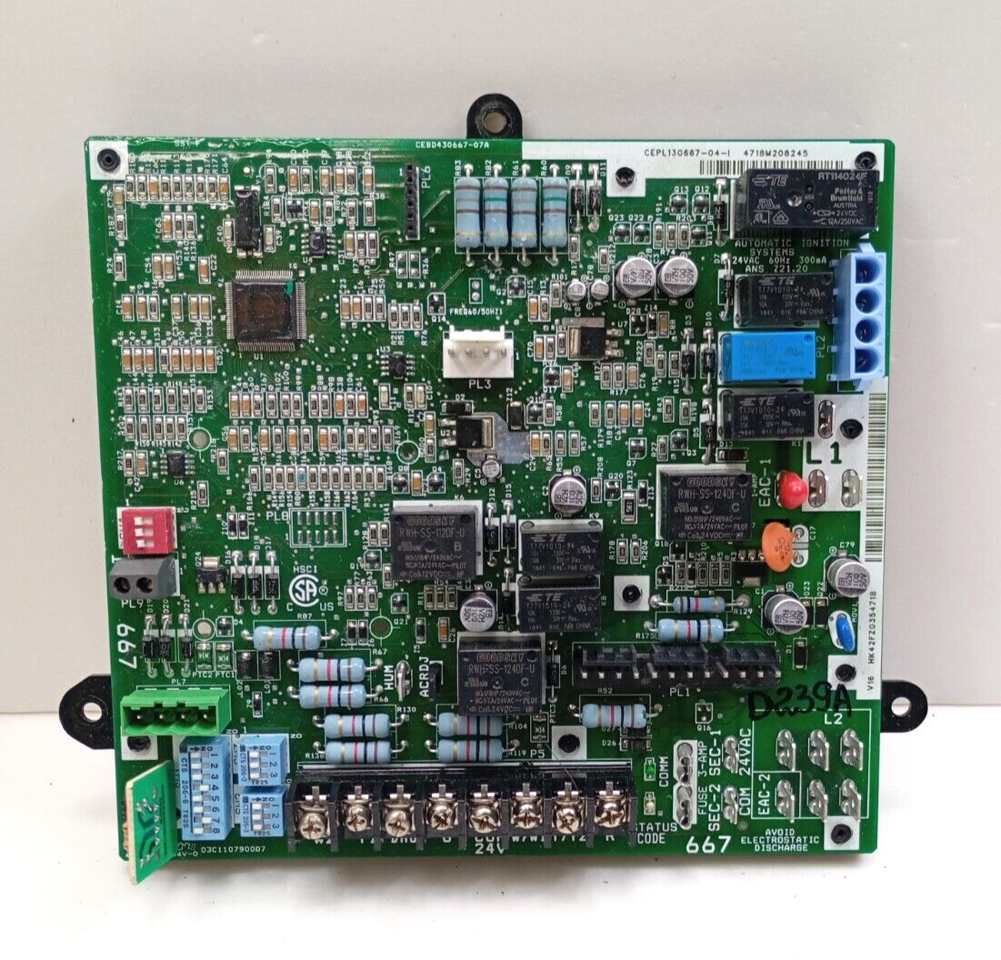 Carrier HK42FZ035 Furnace Control Circuit Board CEPL130667-04-I used #D239A