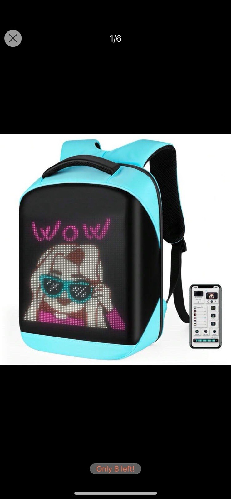 LED Backpack Unisex BLACK Great Christmas Gift Sale