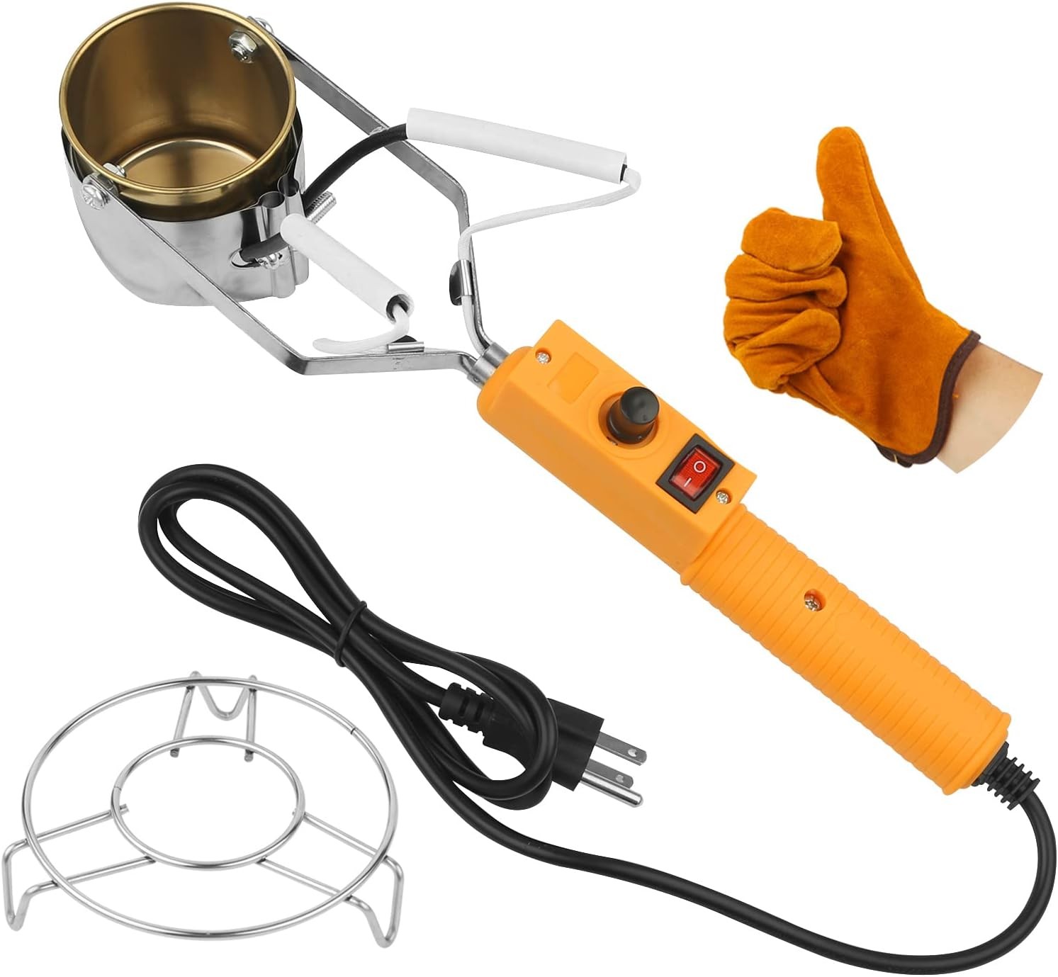 Lead Melting Pot for Fishing & Bullets Molds Kit. Electric yellow