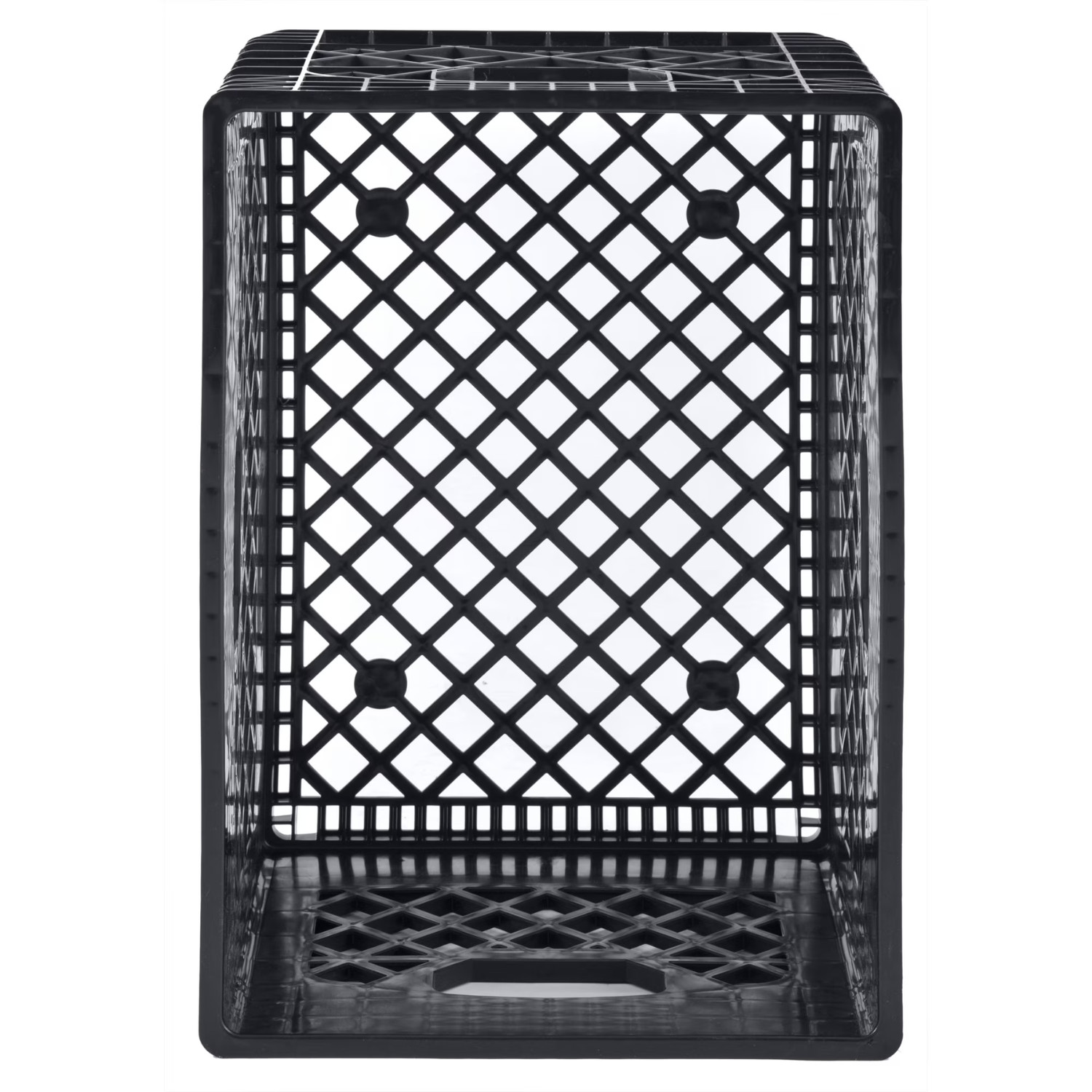 Juggernaut Storage 24QT Plastic Heavy-Duty Milk Crate, Black, 3 Pack