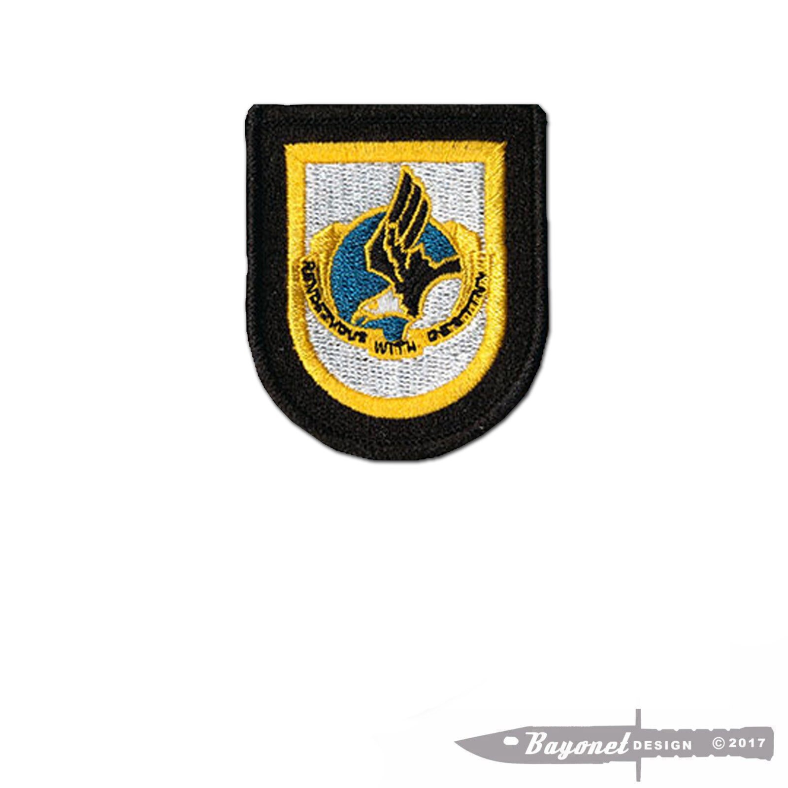 101st Airborne Division Flash and DUI Embroidered Patch  - Wax Backed Patch