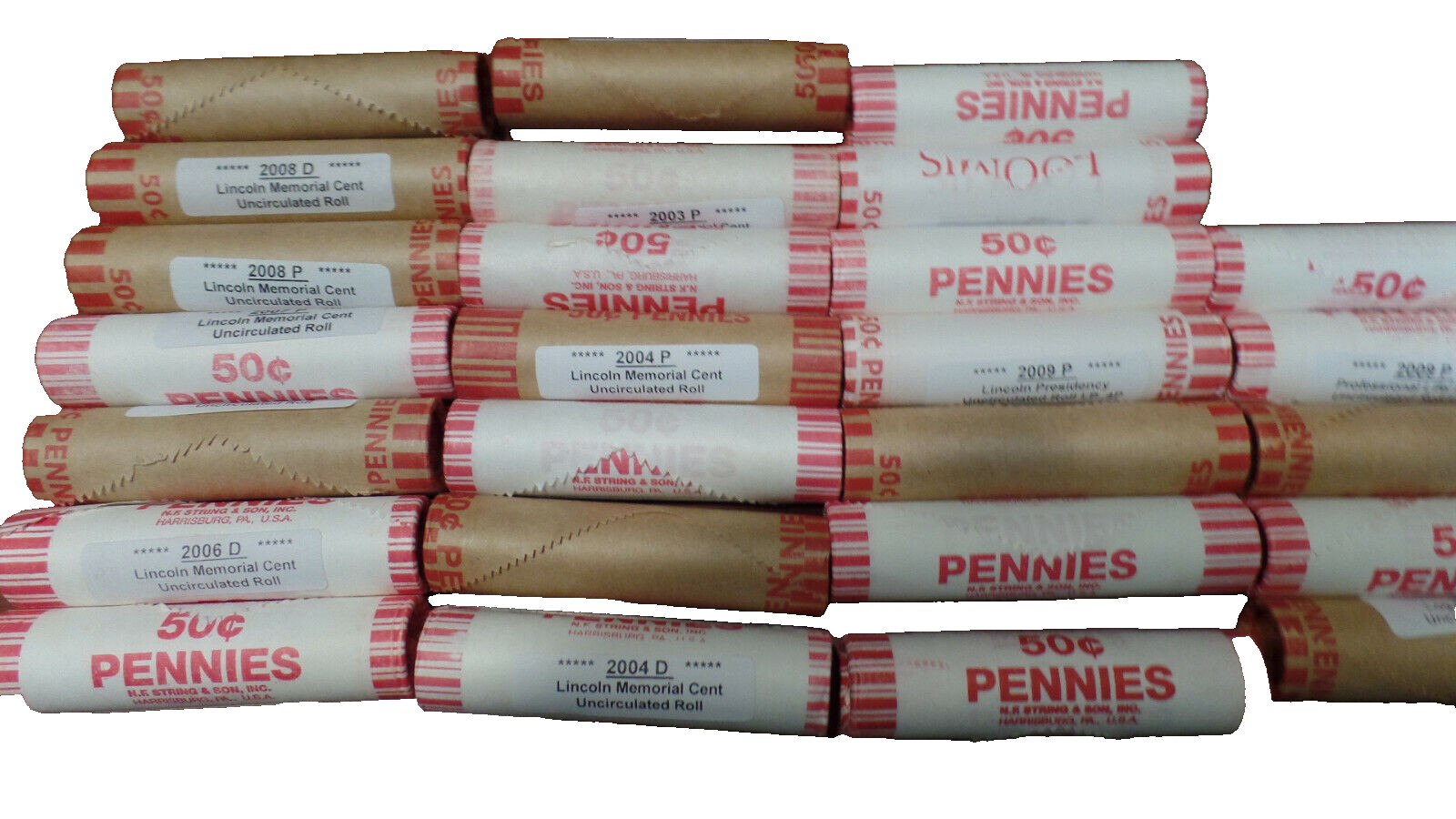 2002 2003 2004 to 2008 2009 to 2011 P/D 26 Roll* Lincoln Unc Penny Cent Box Set