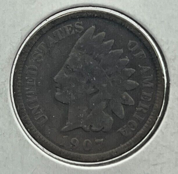 1907 United States Indian Head Penny (One Cent)  Circulated
