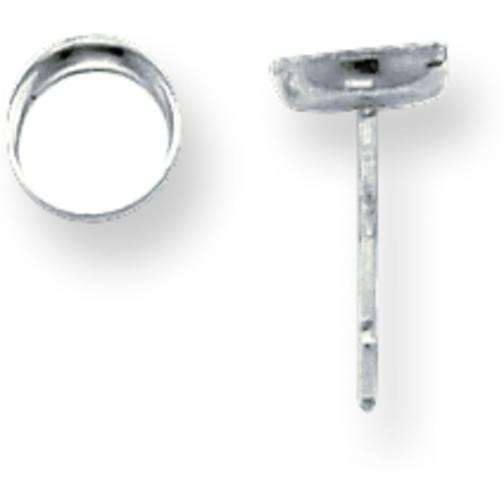 Sterling Silver Round Cabochon Post Earrings 4mm Jewerly - Pack of 12