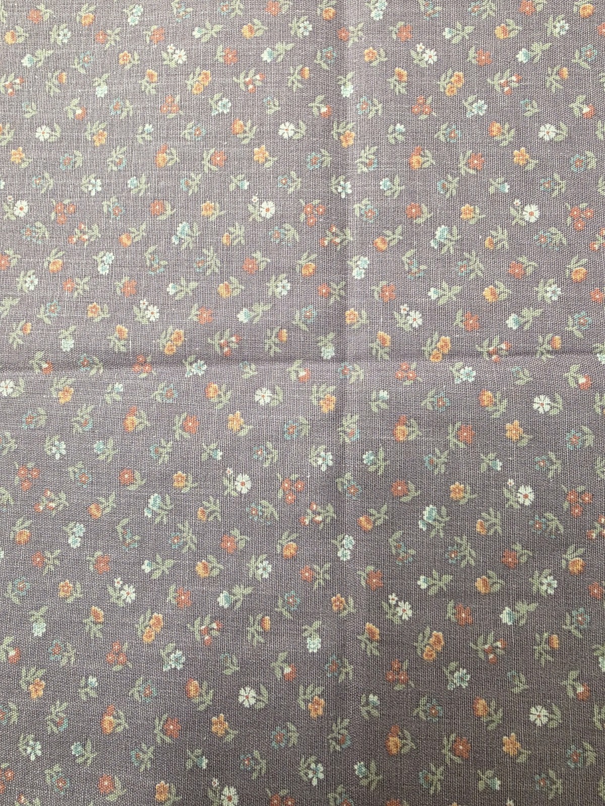 Cotton Purple Floral.  Small Print Floral. Sold By The Yard.  44in Wide. F3