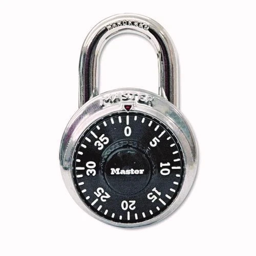 Master Lock Combination Lock, Stainless Steel, 1.87" Wide, Silver