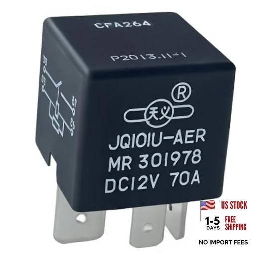 Genuine OEM MR301978 MR400709 12V 4-Pin Cooling Fan Relay, Compatible with