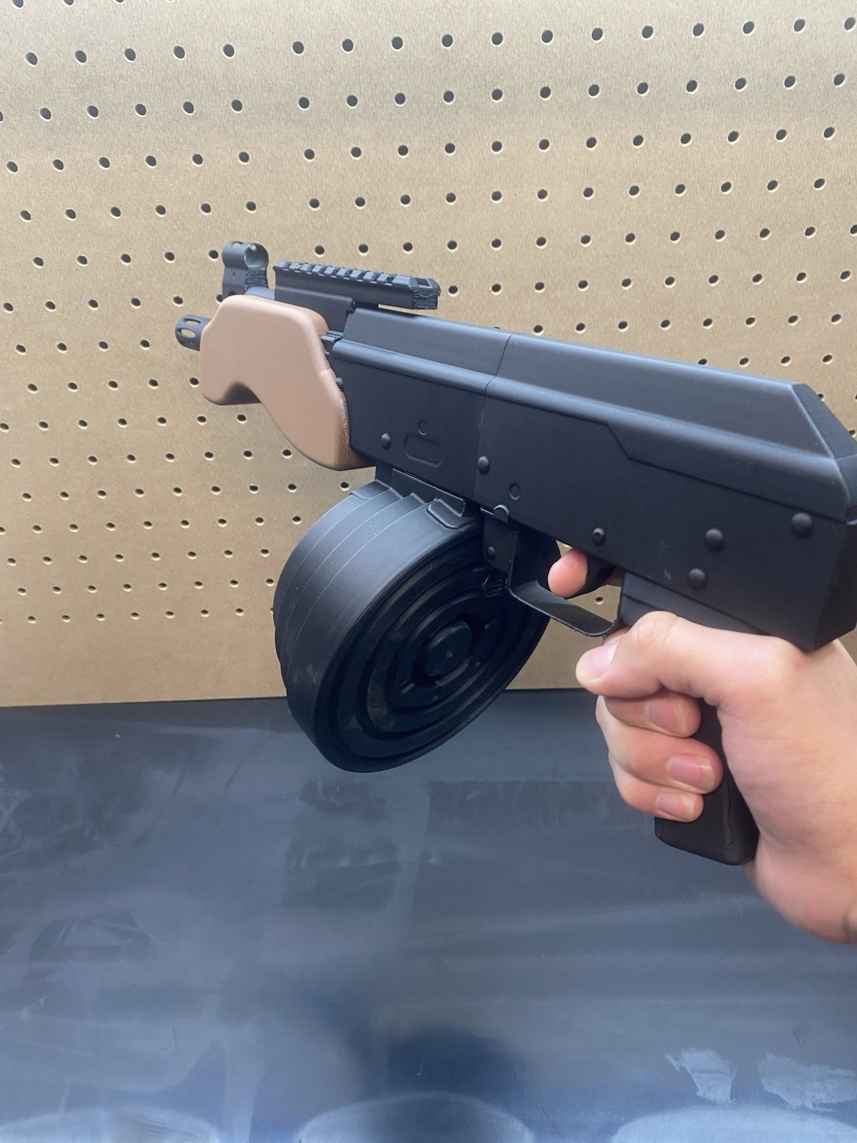 Micro Draco Prop Gun W/ Drum Mag 1:1 Scale 3d Printed
