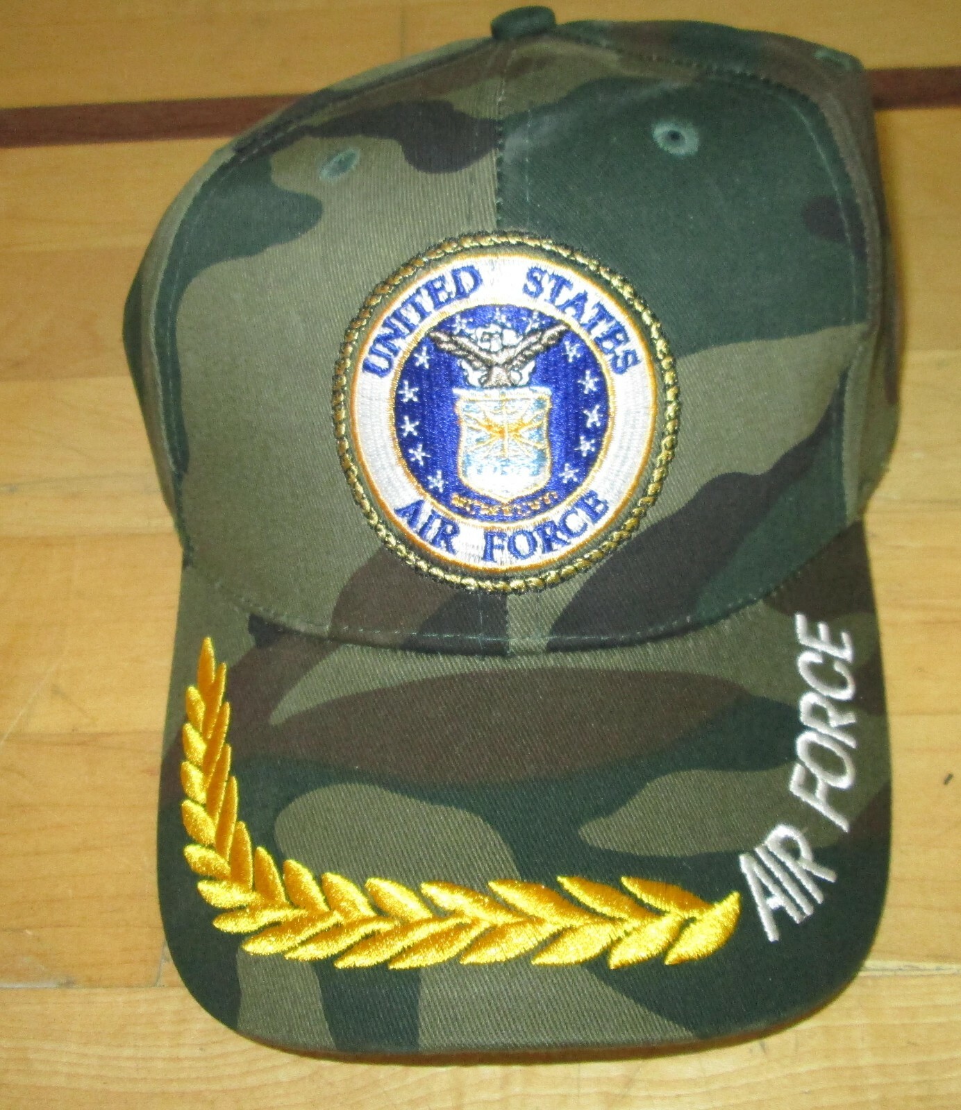 Air Force Cap United States Green Camouflage Embroidery Design 100 % Acrylics