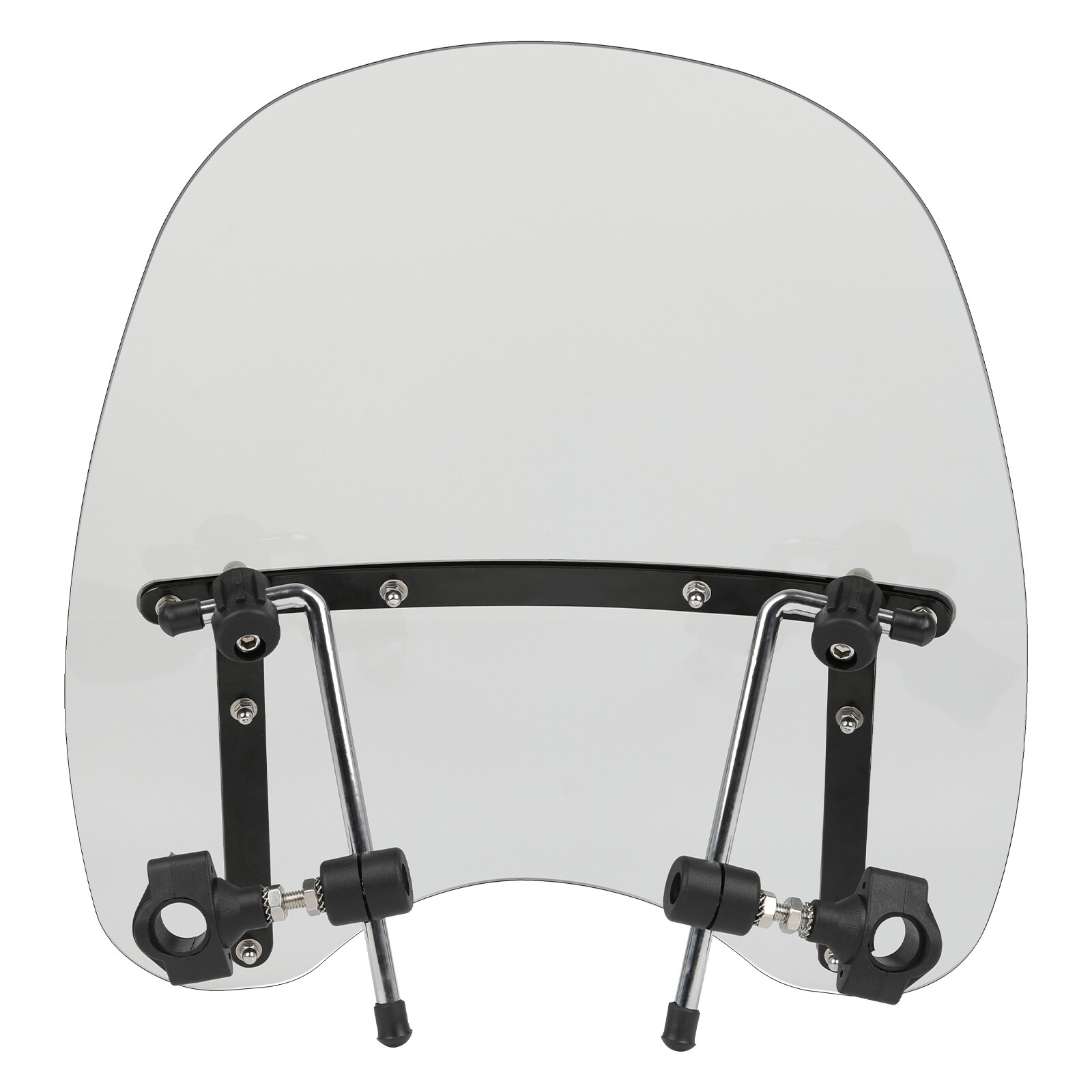 For Scooter E-bike 18"x16" Large Smoke Windshield Windscreen7/8'' 1'' Handlebar