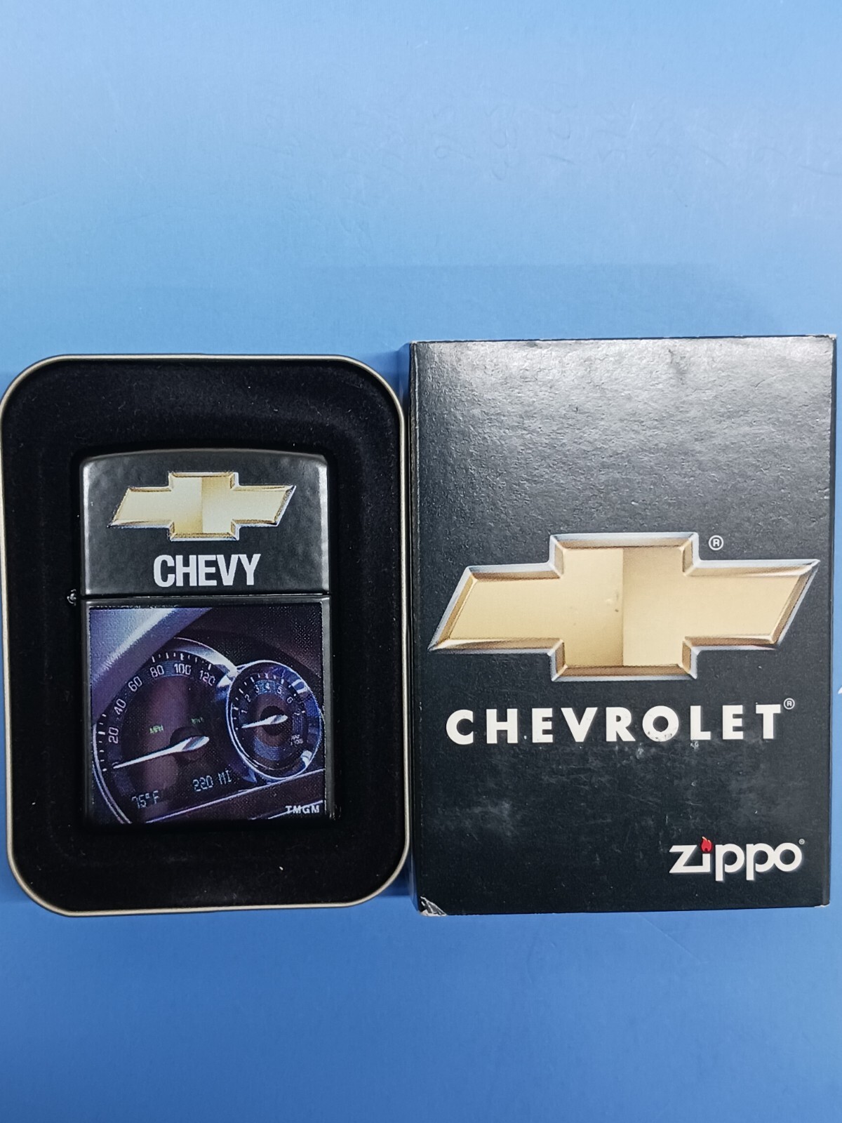 Zippo Chevy Speedometer Black Matte 24018