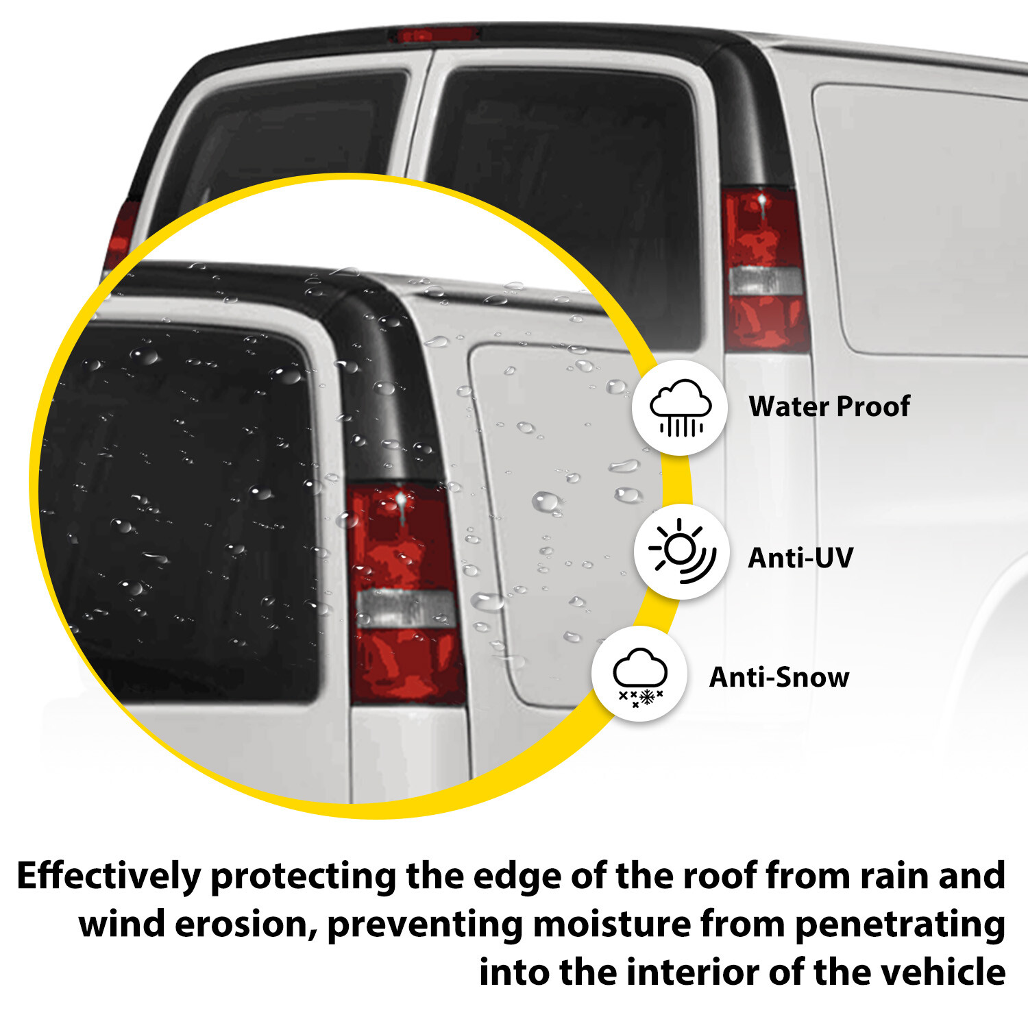 Rear Exterior Right Side Molding Applique For Chevy Express / GMC Savana 2003-23