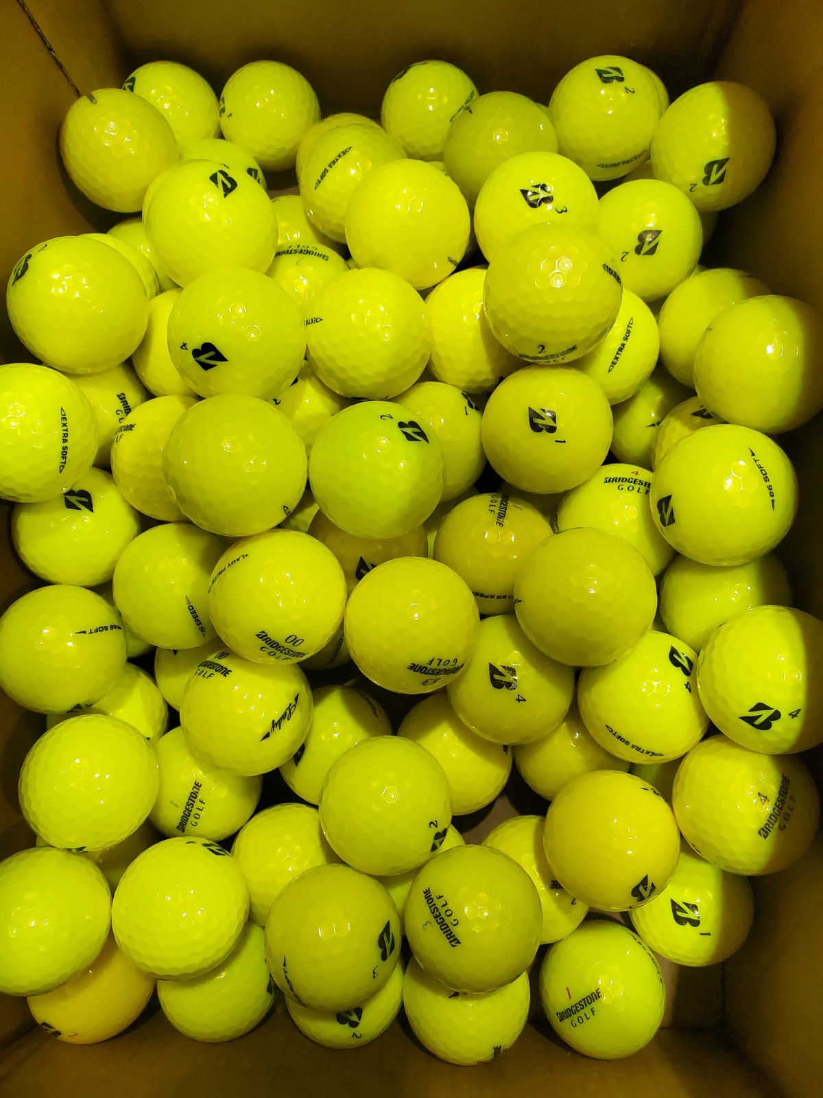 Bridgestone Yellow Mix AAAAA Mint 36 Used Golf Balls 5A