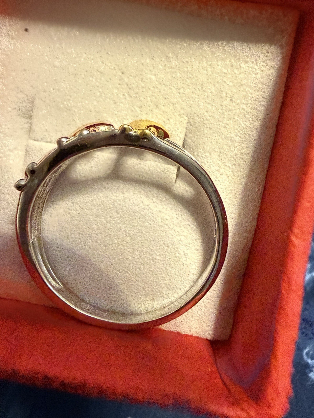 Tri-Tone Plated 925 Sterling Silver Dolphin 6.3mm Ring