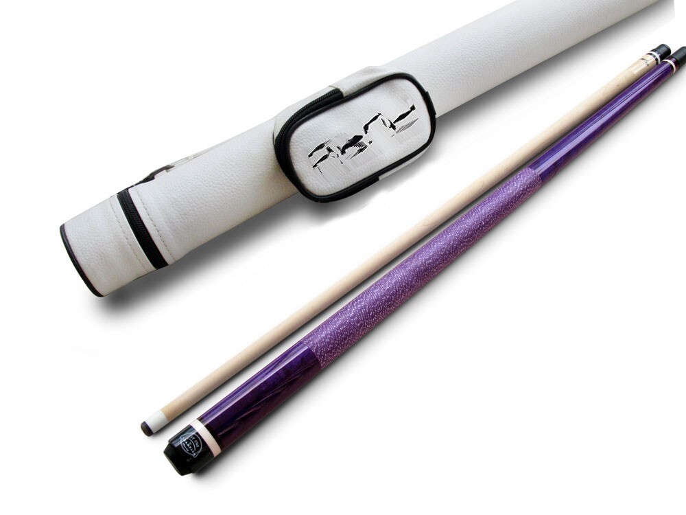 Champion ST10 Purple Pool Cue Stick, White Fury or Champion case, Champion Glove