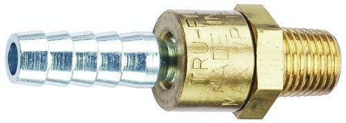 Tru-Flate 21-603 1/4" NPT Male Fitting x 3/8" ID Hose Barb Air Line Swivel Fi...