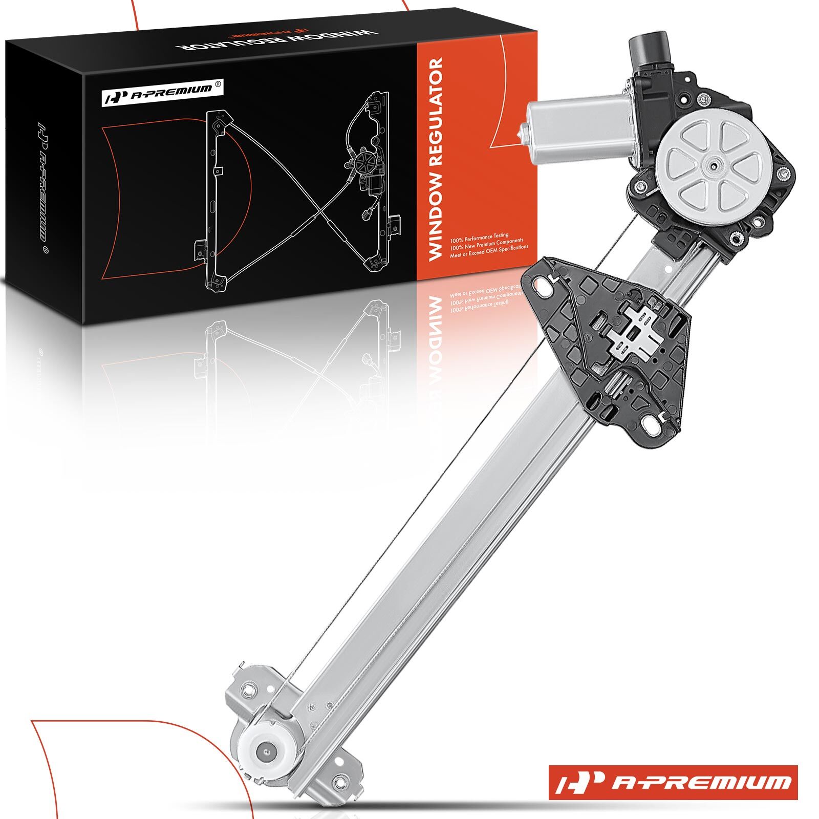A-Premium Rear Right Power Window Regulator with Motor for Honda Fit 2009-2014