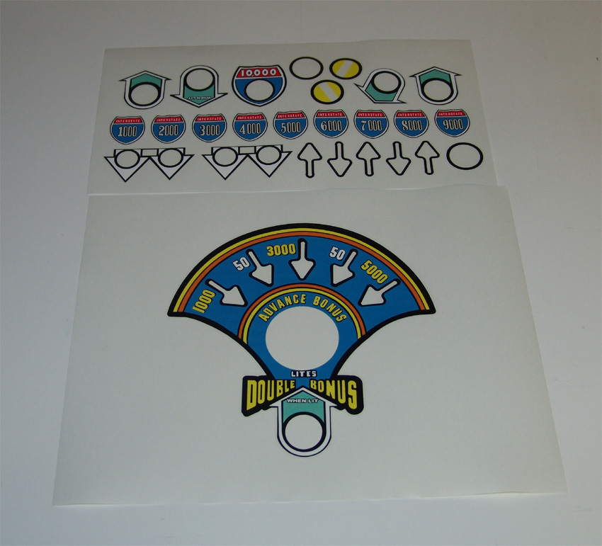 NIGHT RIDER Pinball Machine Playfield Insert Decal Set