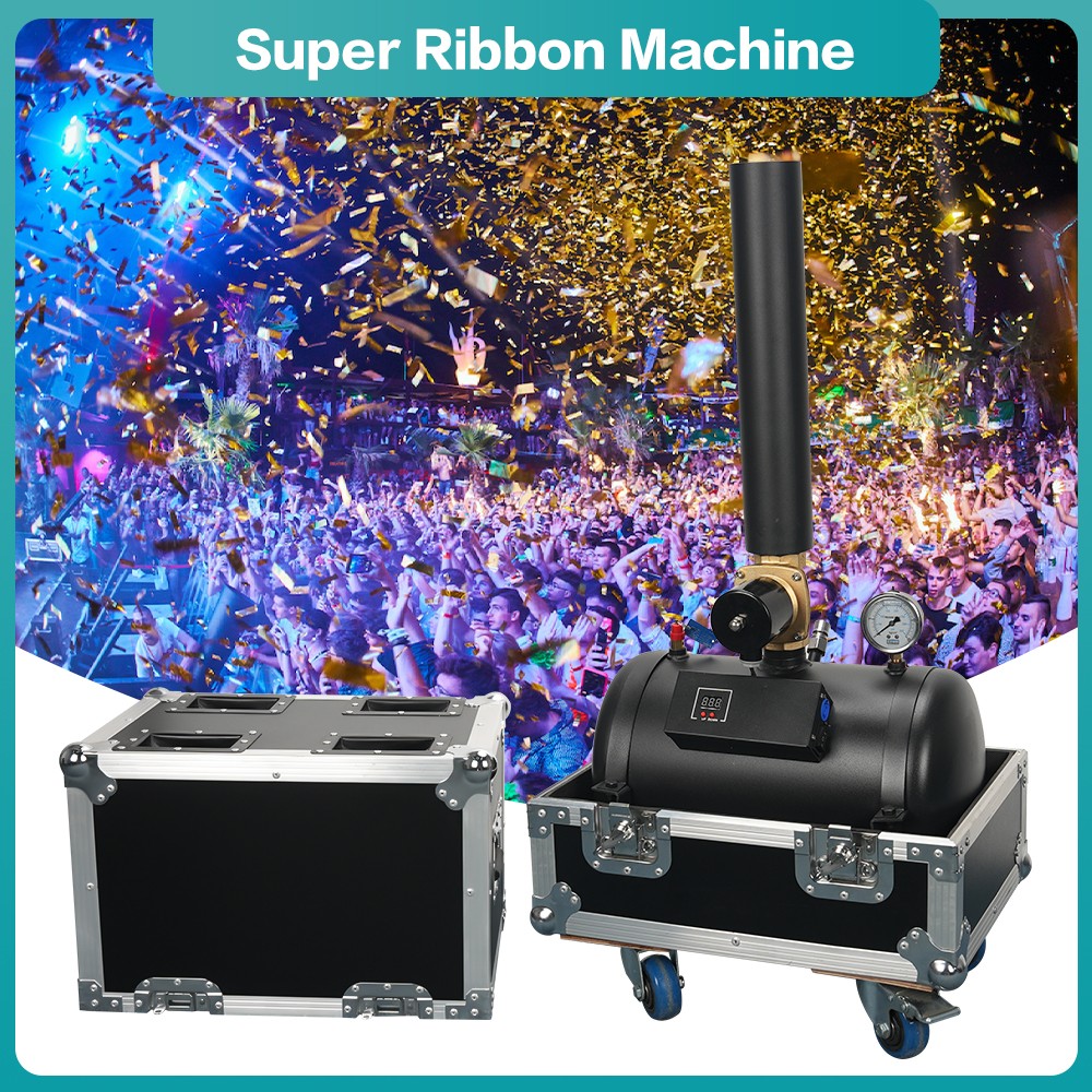 DMX Co2 Confetti Machine Confetti Blower Machine Remote for Celebration w/Case