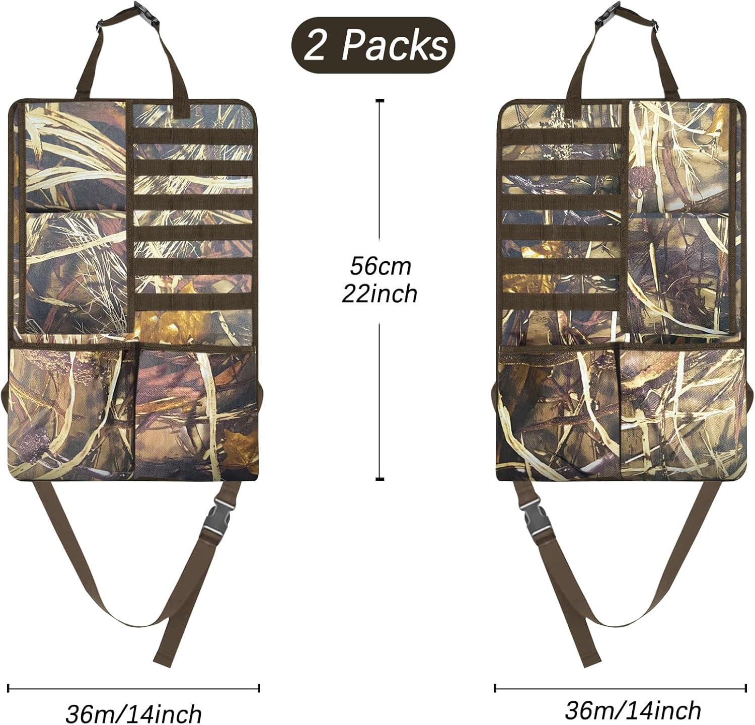 Car Seat Back Gun Rack, 2 Pack Automotive Truck Racks for Hunting Gear, Seat Bac