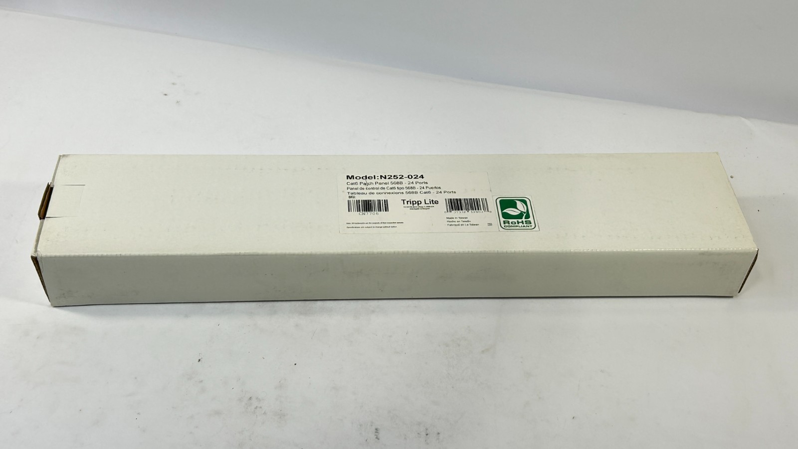 Tripp Lite Model:N252-024, Cat6 Patch Panel 568B - 24 Ports