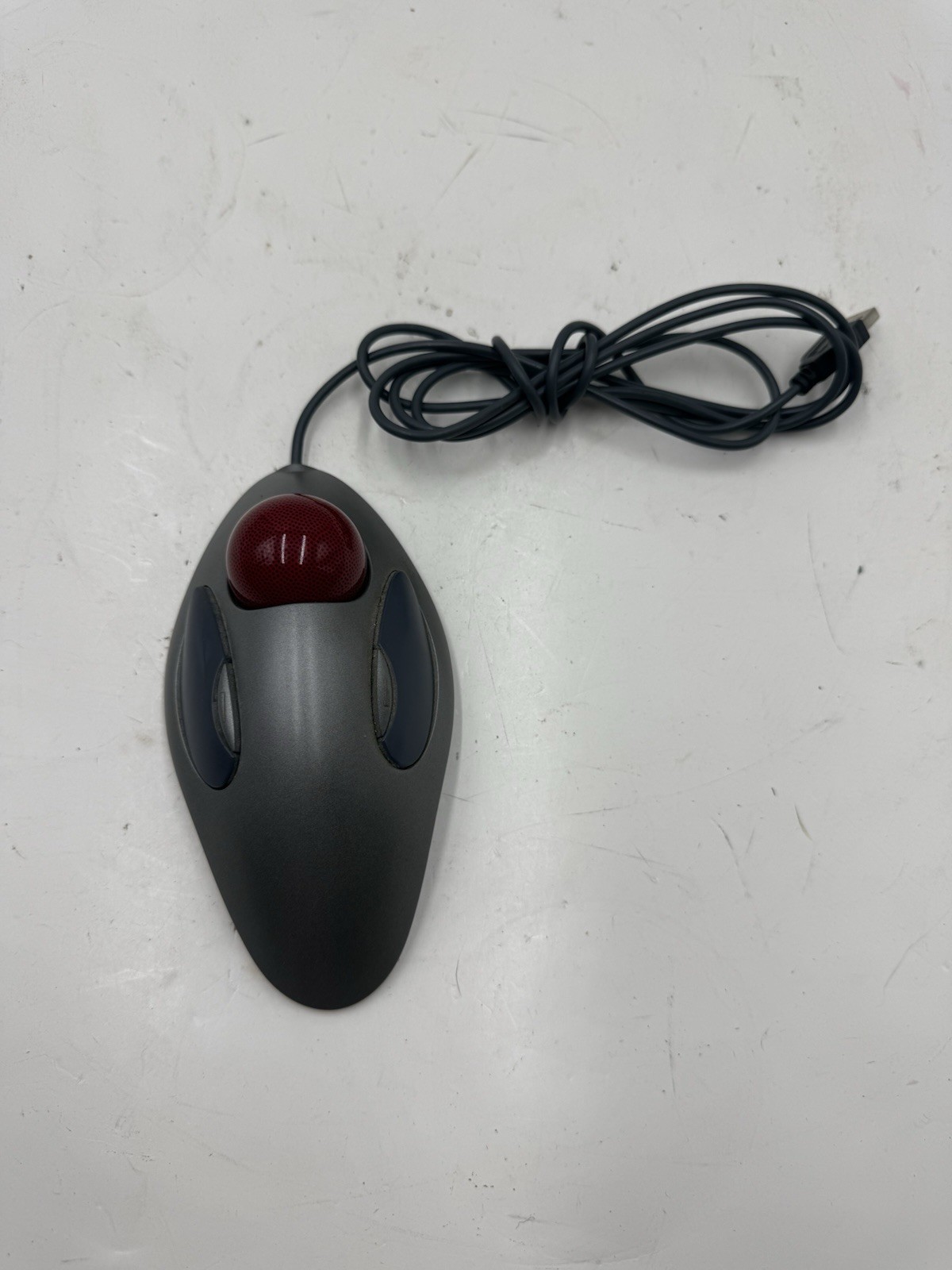 Logitech Trackman Marble T-BC21 Mouse Ergonomic 4 Buttons (TESTED AND WORKING)