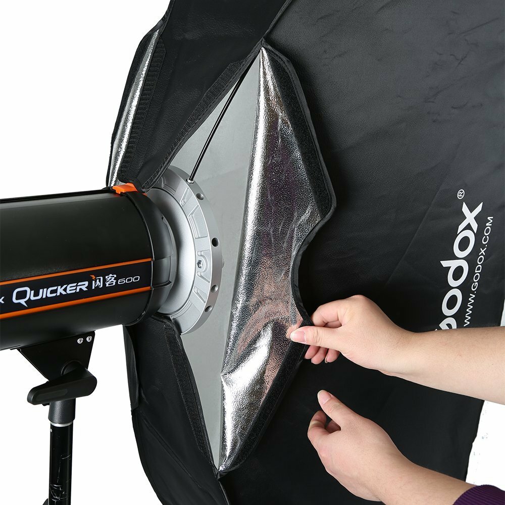 2PCS Godox 35*160cm Studio Strobe Flash Light Rectangular Softbox Grid Bowens