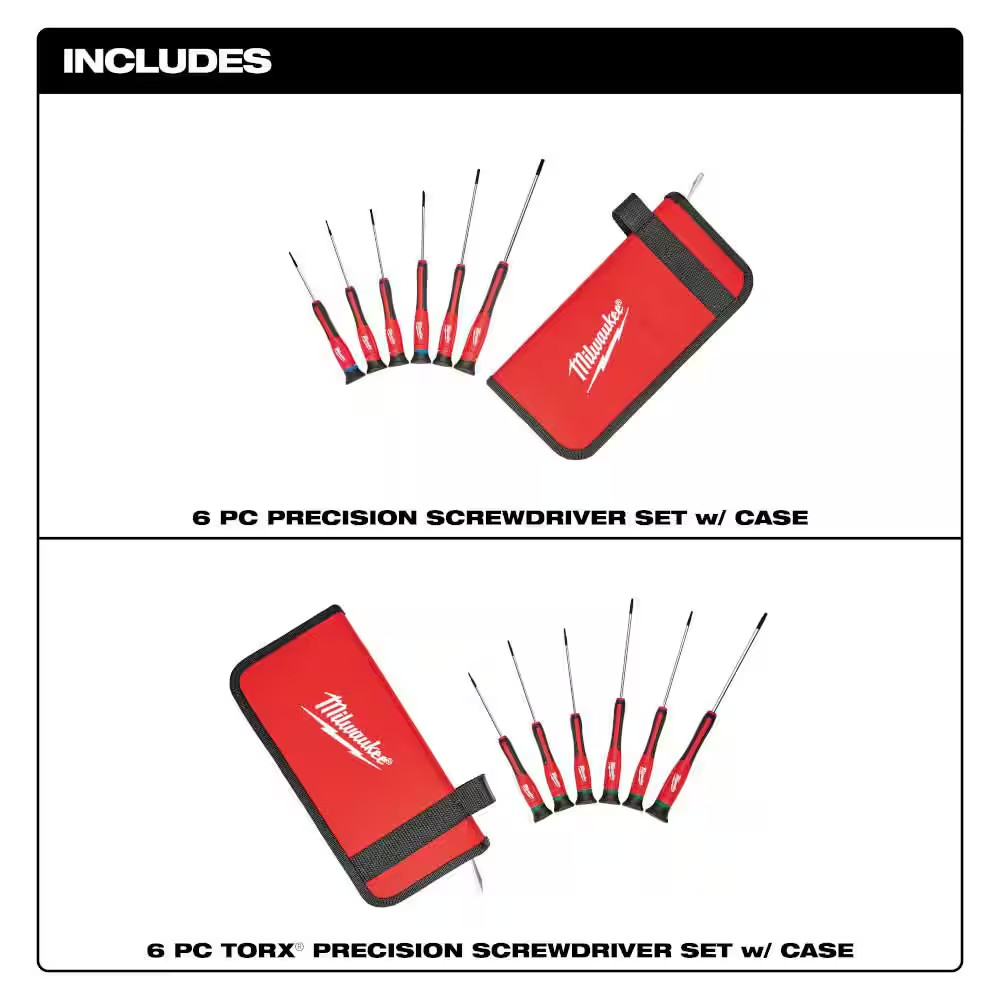Precision Phillips Screwdriver Set with Torx Precision Screwdriver Set (12-Piece