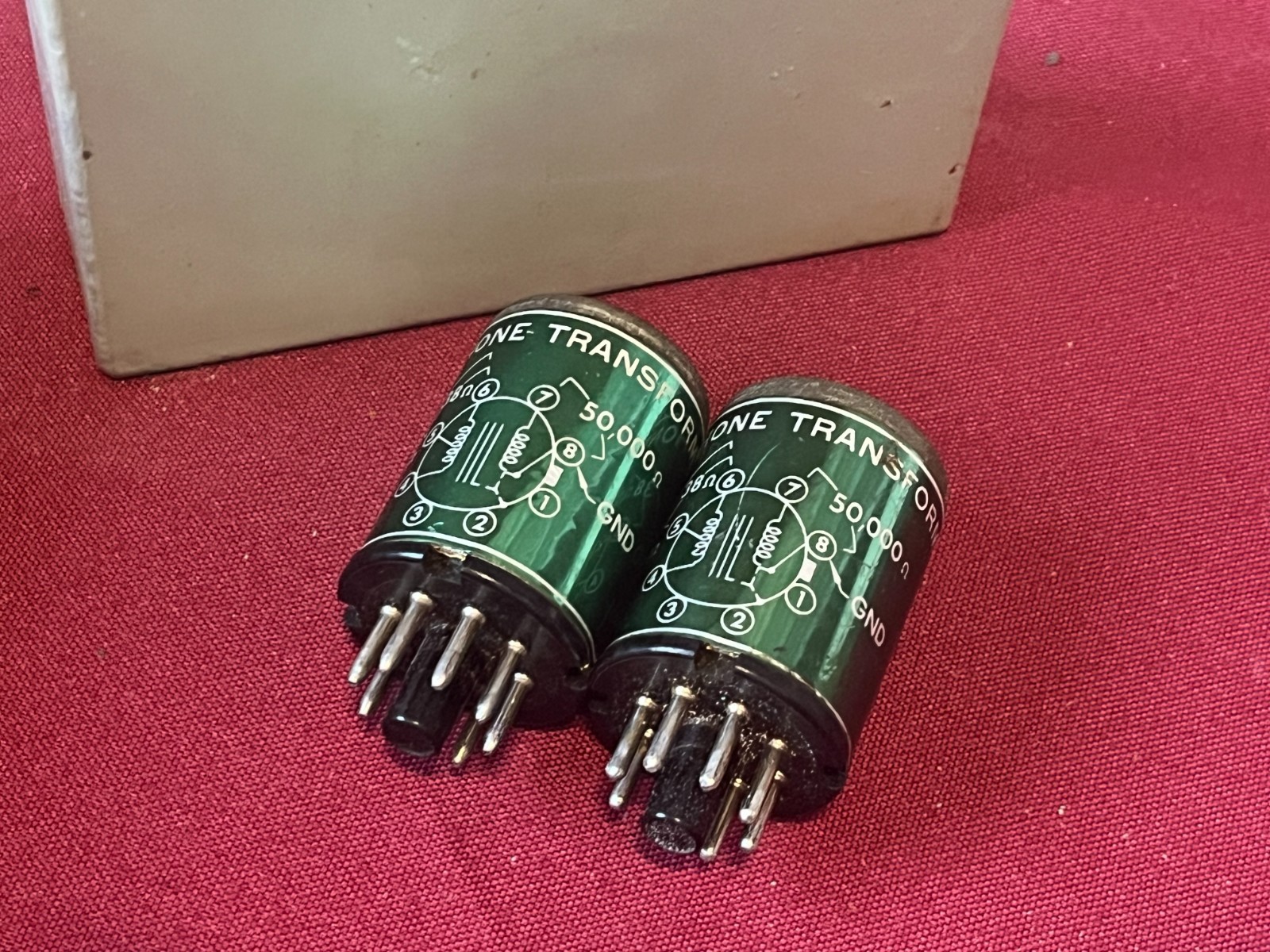 Matched PAIR Peerless 4722 Plug-In Step-Up Microphone MC Transformers