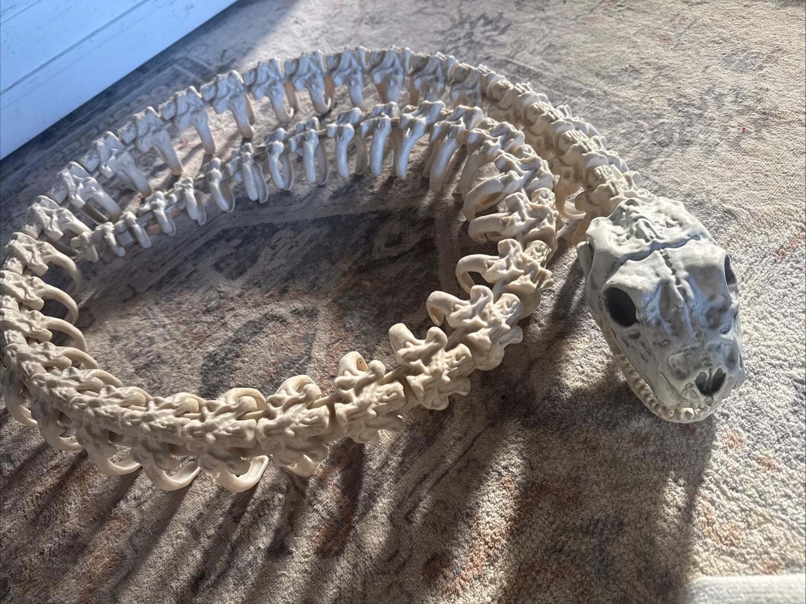 Crazy Bonez Snake Skeleton 70” Halloween Decor Flexible Realistic Spooky Prop