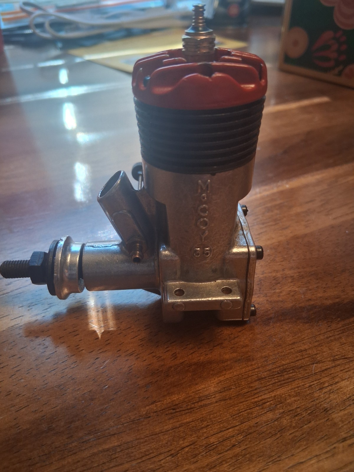 Mccoy 35 red head model plane glow engine near pristine