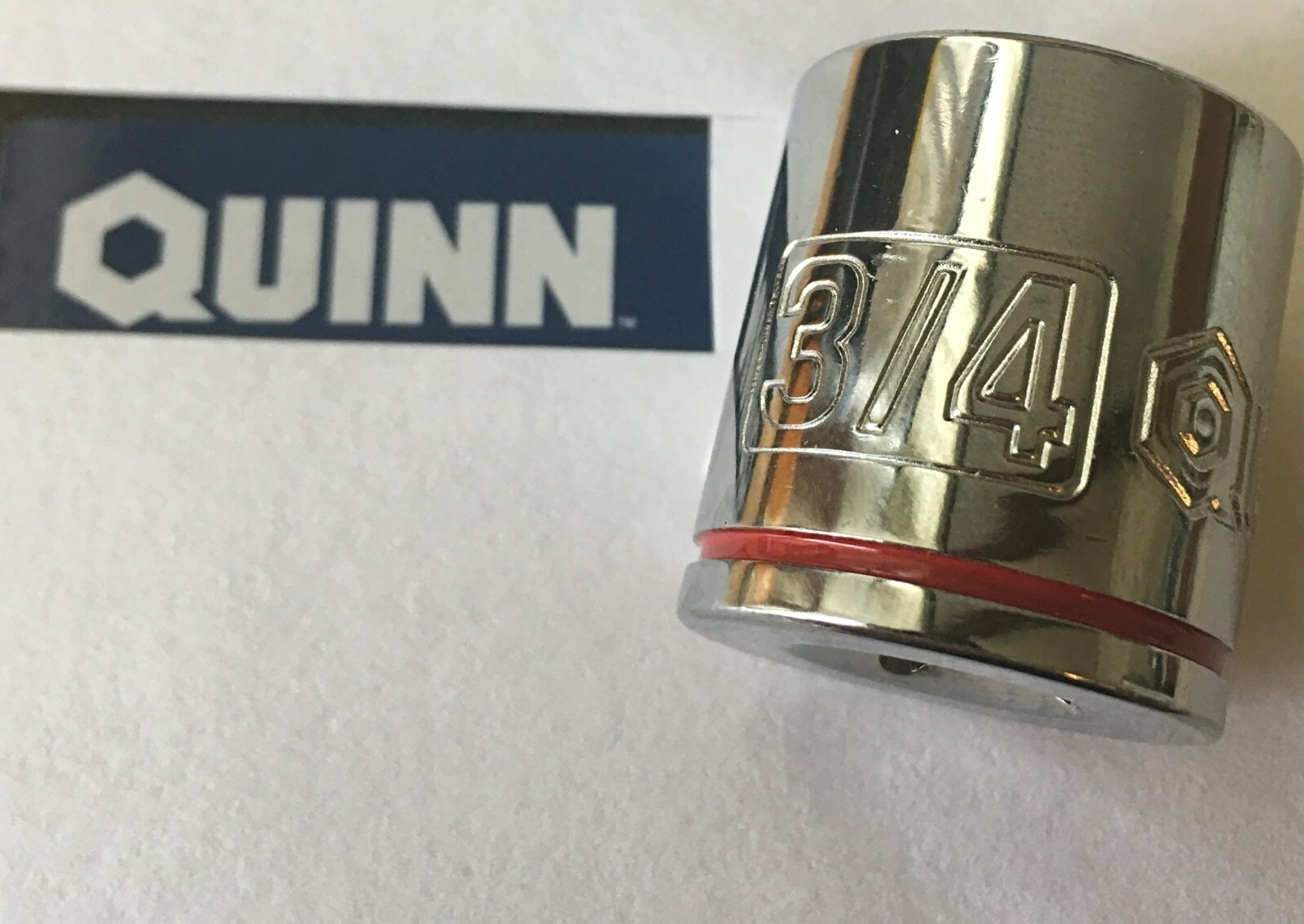 Quinn 3/4" x 3/8"  Dr Hi-Vis Standard Socket 12 Point Free Shipping