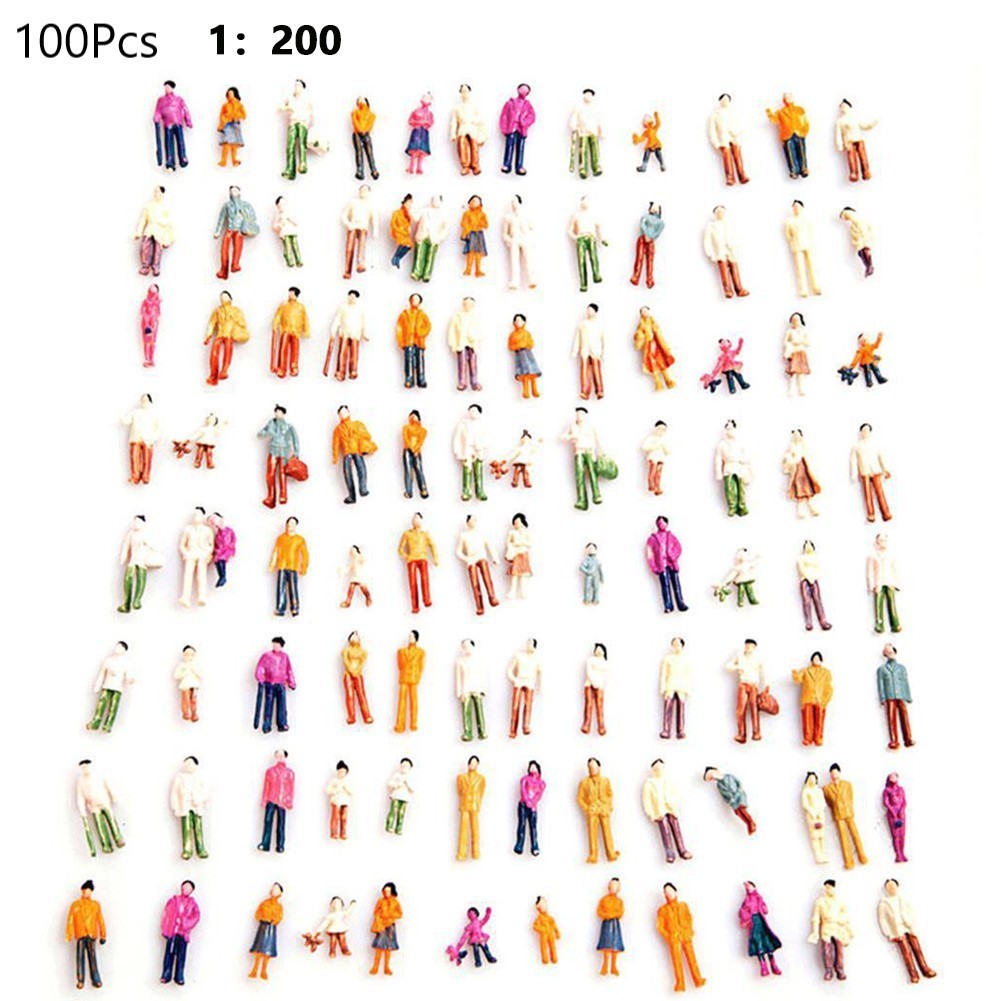 Painted Figures Miniature Passerby 1:200 Scale Color Model People Standing