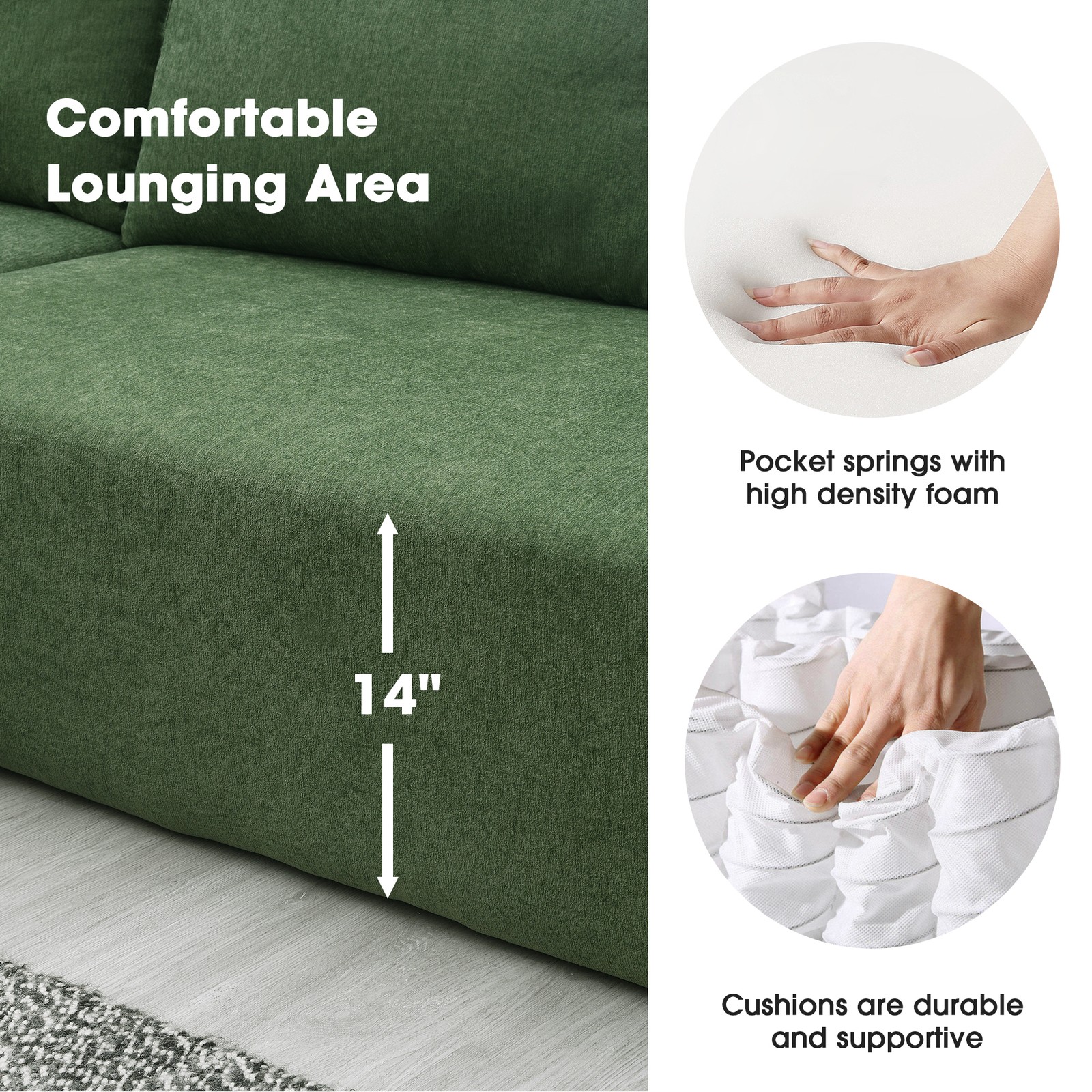 Modern minimalist compressed sofa cushions, free combination for 2 PCS