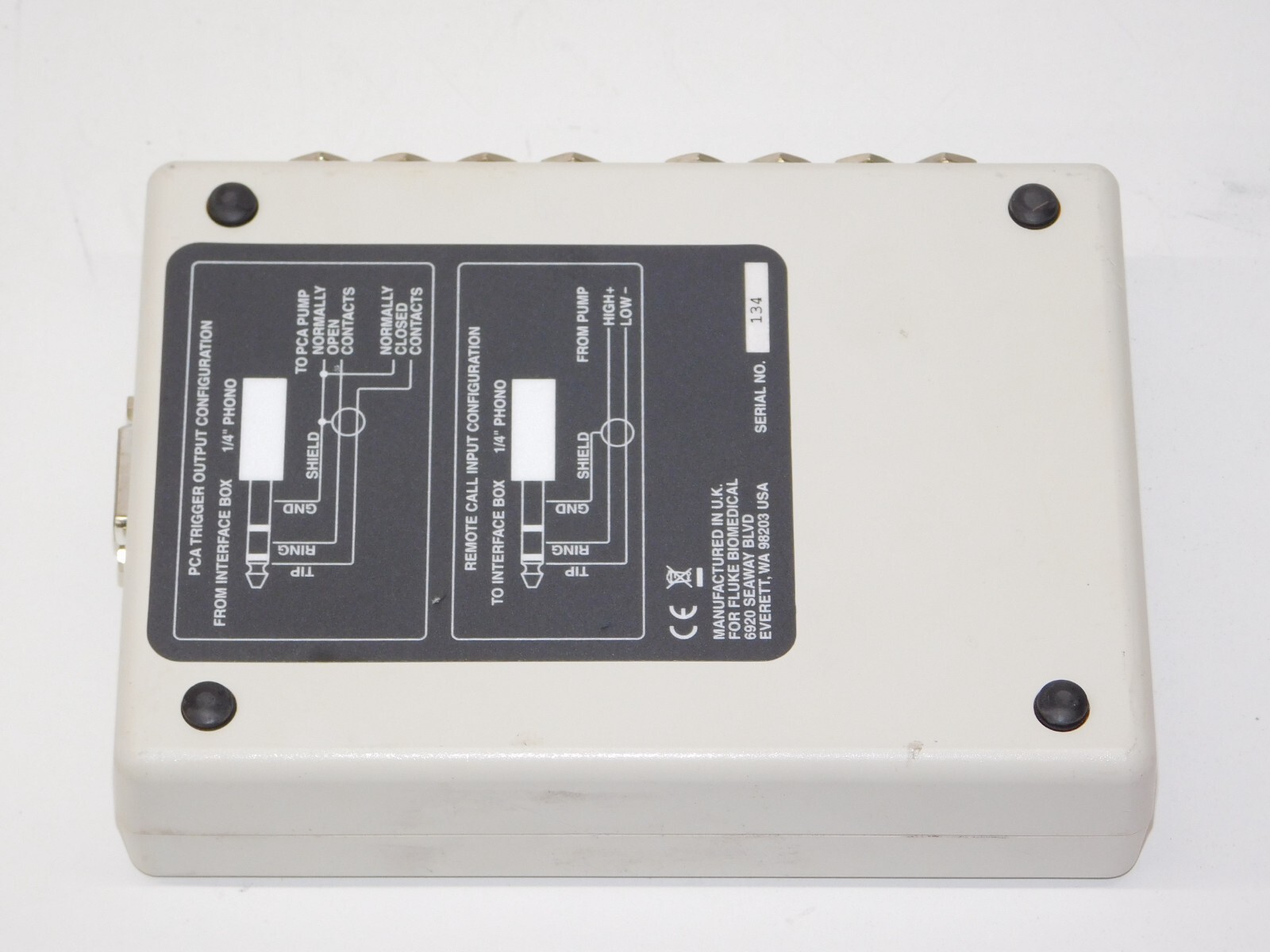 Fluke Biomedical IDA 4 Plus PCA Trigger/Remote Call Interface 4 Channel Unit UK