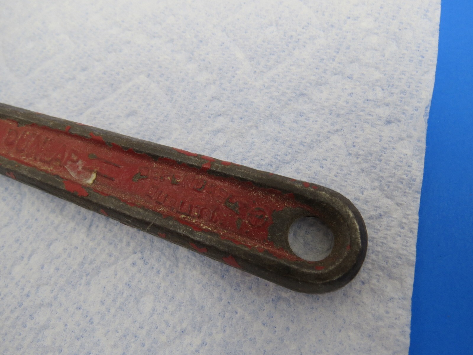 DUNLAP 10” PIPE WRENCH MADE IN USA VINTAGE