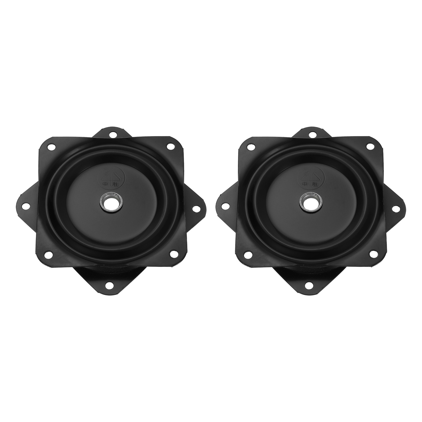 2Pcs 3" Bar Stool Swivel Plate, Rotation Lazy Susan Turntable (Black, 75x1mm)