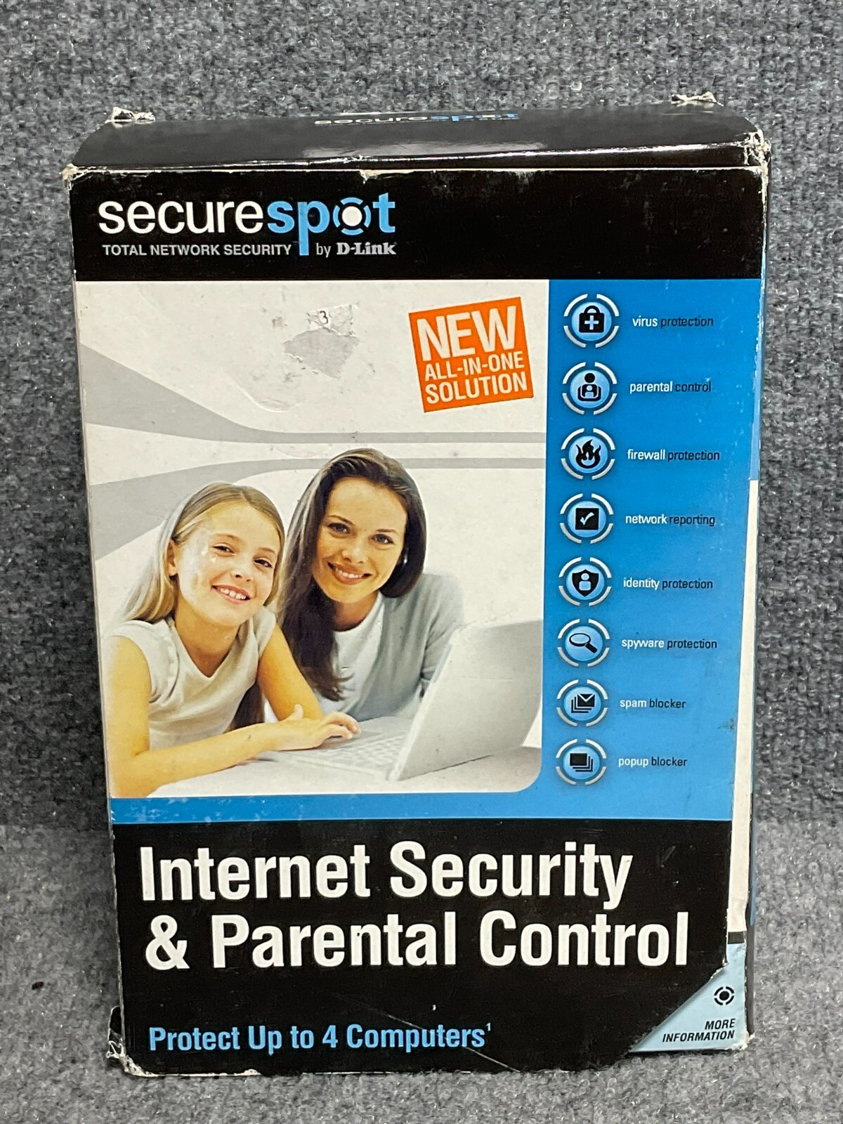 D-Link SecureSpot Internet Security Firewall 4 PC Used