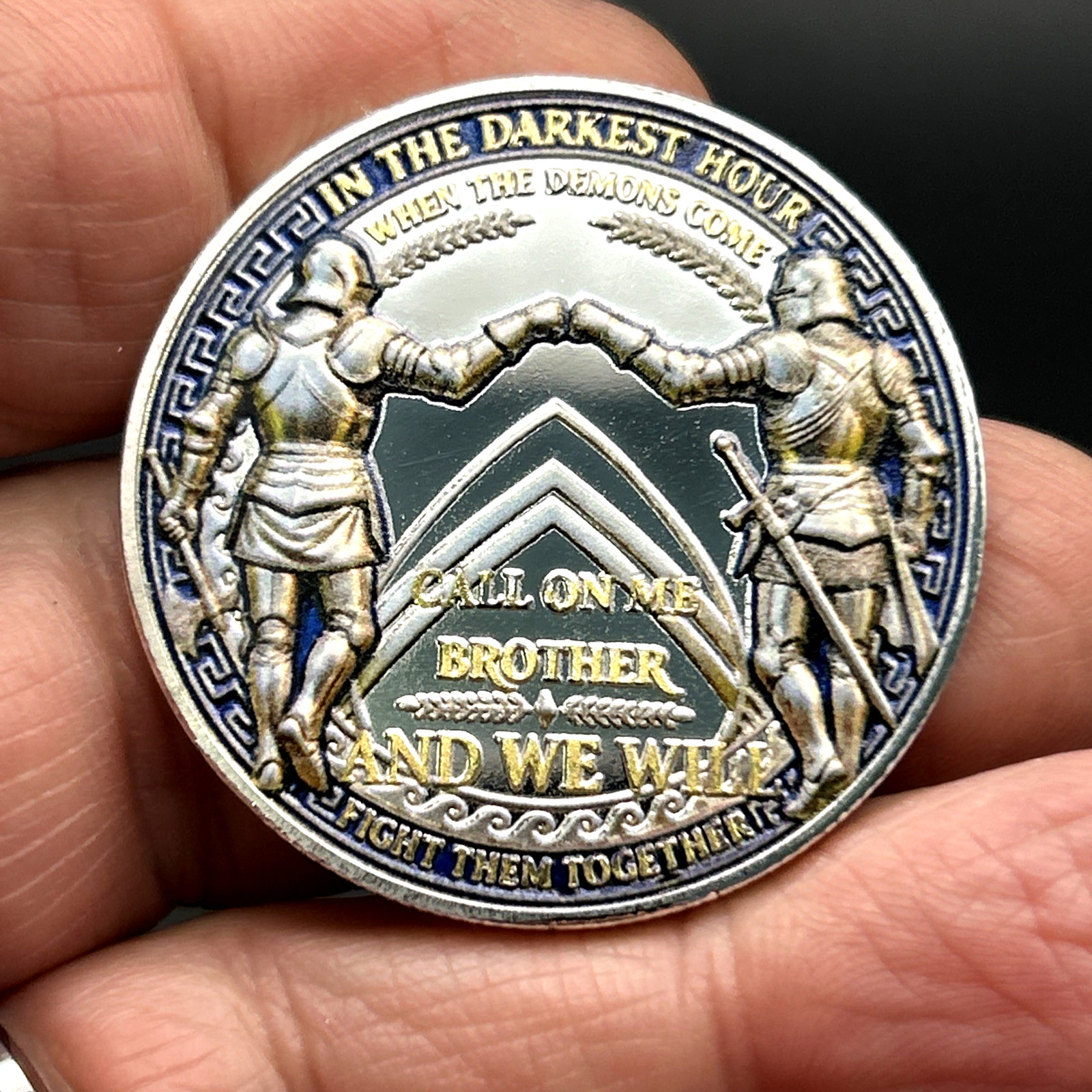 Knights Templar Challenge Coin — "Call On Me, Brother"