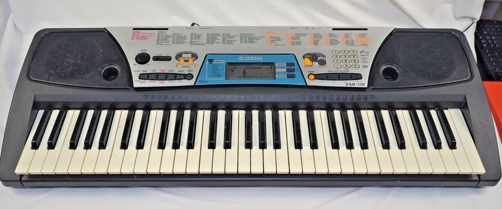 Yamaha PSR-170 Portable Electronic Keyboard 61-Key Tested w/ Power Adapter