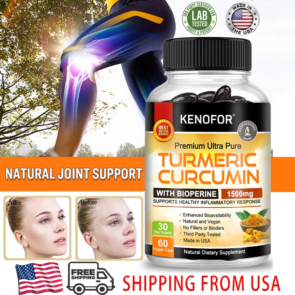 Turmeric Curcumin 1500mg Joint Support 60 Capsules New Exp 07/2026
